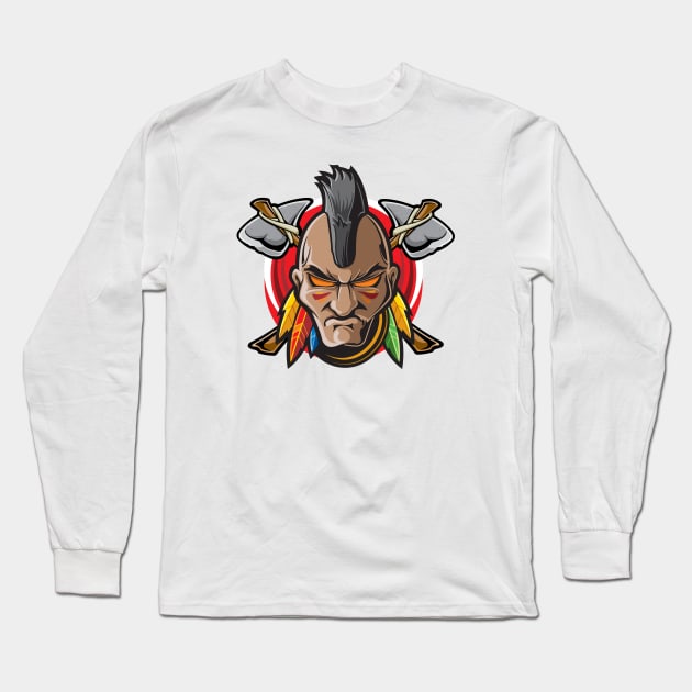 Native American Warrior Long Sleeve T-Shirt by ameristar